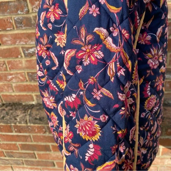 BNWT Thought Size 8 100% Organic Cotton Floral Paisley Print Open Jacket Trim - Picture 12 of 15